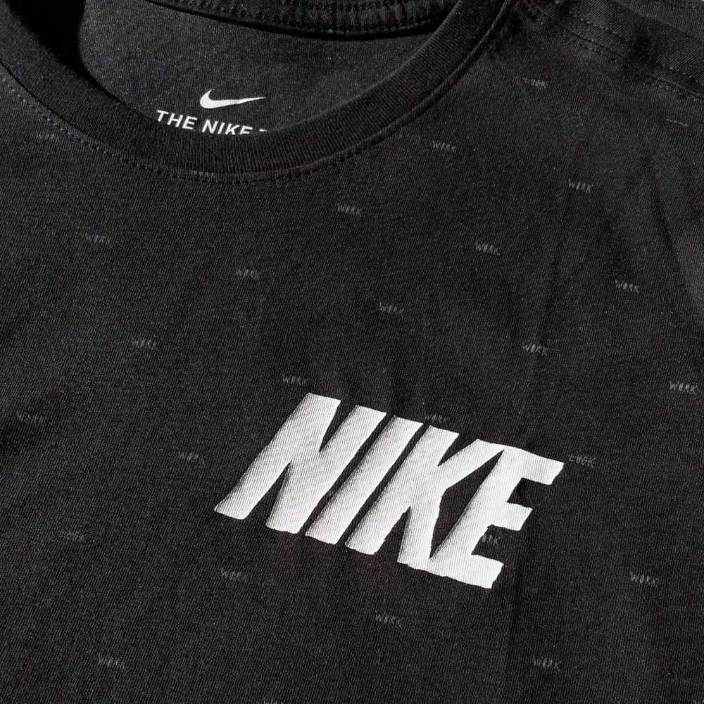 Nike Men’s DRI-FIT Cotton Black Tee-Shirt (Large)